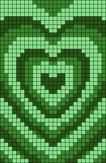 Alpha pattern #51217 variation #154662 | BraceletBook Simple Crochet Alpha Pattern, Green Alpha Pattern, Mural Art Design, Drawing Ideas List, Easy Pixel Art, Pixel Drawing, Graph Crochet, Pixel Art Templates, Pix Art