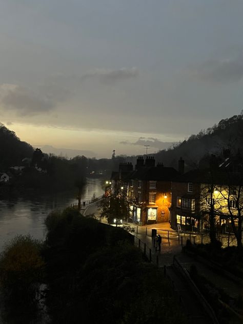 Small Town London Aesthetic, Small Town Pennsylvania Aesthetic, Halloween Small Town, Mysterious Town Aesthetic, Small Town England, Mystery Town Aesthetic, Creepy Small Town, Spooky Town Aesthetic, Spooky Small Town Aesthetic