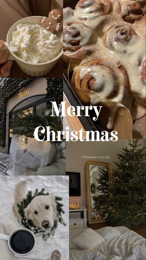 Christmas collage with 5 pictures Christmas Items, Christmas Food, Christmas Decorations, Collage, Coffee, Wall, Christmas, Instagram