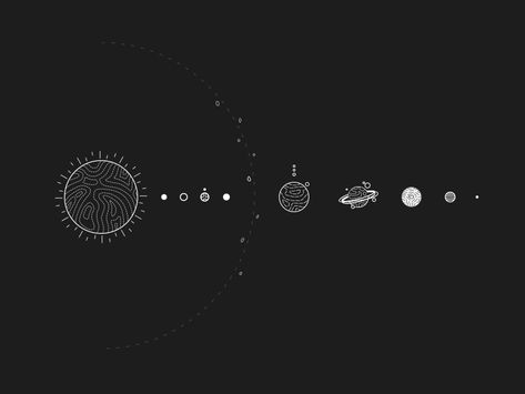 Solar System 2 by Grzegorz Kemona on Dribbble Solar System Gif, Solar System Animation, Solar System Diagram, Solar Images, Solar System Wallpaper, Systems Art, Cladding Design, Flame Art, The Solar System