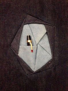 Origami Pocket, Pocket Shirt Design, Pocket Design Fashion, Detail Couture, Sewing Pockets, Fabric Origami, Latest African Men Fashion, Embellishment Details, Origami Patterns