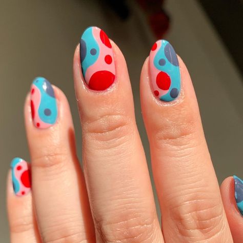 Sigourney Nuñez’s Instagram profile post: “My husband made tiny pancake cereal today and I think our breakfast game has officially peaked. 😛 Shade for this lava lamp vibes mani in…” Lava Lamp Nails, Lamp Nails, Pancake Cereal, Long Acrylic Nail Designs, Beautiful Nail Designs, Minimalist Nails, Coffin Nails Designs, Fire Nails, Dream Nails