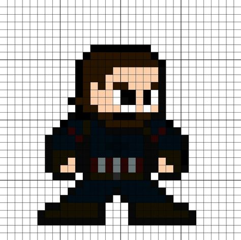 Captain America Avengers Infinity War Perler Bead Pattern Image Pixel Art, Easy Pixel Art, Magnum Opus, Perler Beads Designs, Perler Bead Patterns, Hama Beads, Perler Beads, Bead Designs, Marvel Avengers