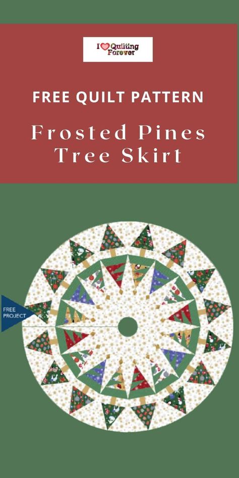 Quilt Tree Skirt Pattern Free, Quilt Christmas Tree Skirt, Christmas Tree Skirt Patterns, Christmas Tree Skirt Quilt, Tree Skirt Quilt, Holiday Quilt Patterns, Skirts Patterns, Quilting Table, Christmas Tree Skirts Patterns