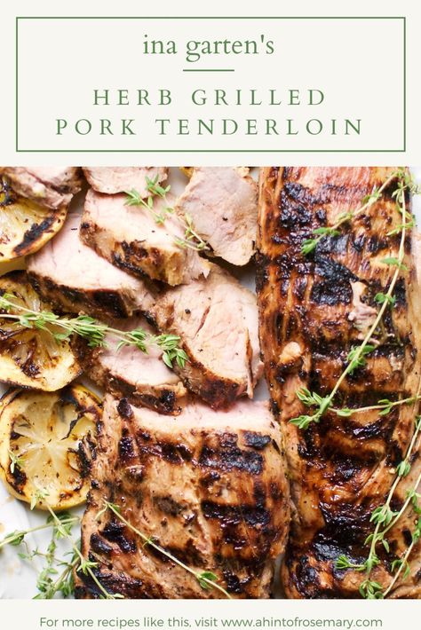 Lemon Garlic Marinade, Rosemary Pork Tenderloin, Grilled Pork Tenderloin Recipes, Tenderloin Marinade, Grilled Tenderloin, Pork Tenderloin Marinade, Mustard Pork Tenderloin, Pork Marinade, Garlic Marinade