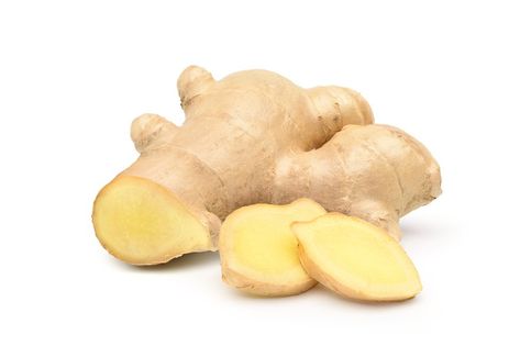 Fresh ginger rhizome with sliced  isolated on white background. Garlic Supplements, Ginger Rhizome, Curcumin Supplement, Immune Boosting Foods, Curry Dishes, Ginger Recipes, Natural Foods, Respiratory System, Fried Food