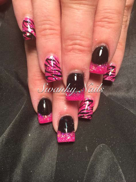 Zebra strip pink nail art Pink Nail Art, Pink Nail, Pink Nails, Cute Nails, Nail Art, Nails, Hair, Pink, Beauty