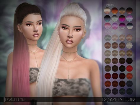 Leah Lillith's LeahLillith Royalty Hair Clare Siobhan Sims Cc, Clare Siobhan Sims, Clare Siobhan, Ts4 Hair, Sims 4 Cc Hair, Alpha Cc, Sims 4 Black Hair, Kawaii Wigs, Cc Hair