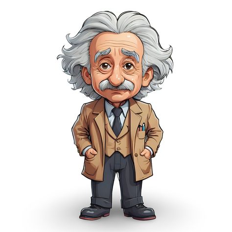 Albert Einstein Illustration, Albert Einstein Drawing Cartoon, Einstein Clipart, Albert Einstein Cartoon, Albert Einstein Portrait, Emo Stickers, Math Drawing, Teachers Illustration, Classroom Window