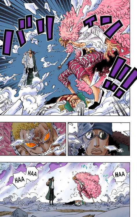 Doflamingo Manga Color, Doflamingo Manga Panel, One Piece Manga Panels Colored, One Piece Colored Manga, Colored Manga Panels, Don·quixote Doflamingo, Doflamingo Wallpaper, Wolverine Comic, One Piece World