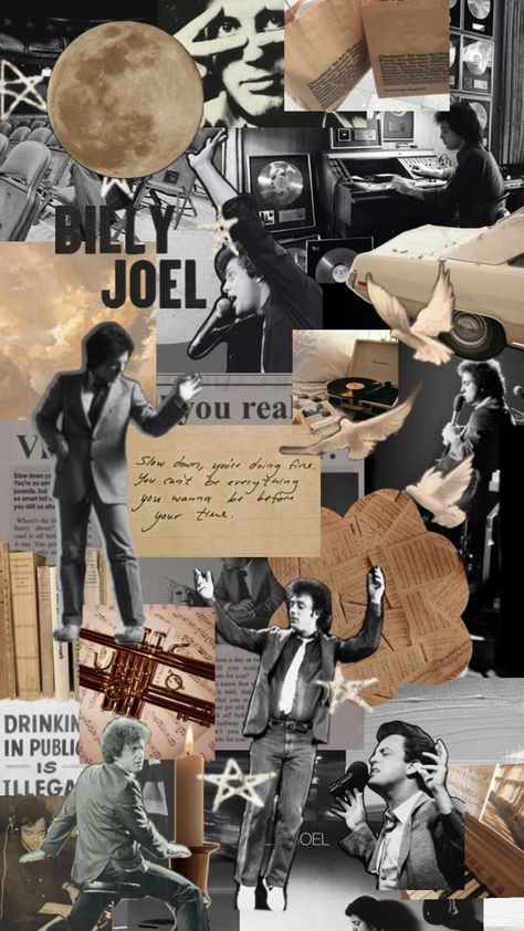 Billy Joel Wallpaper, Billy Joel Aesthetic, Joel Aesthetic, Dorm Posters, Band Wallpapers, Piano Man, Aesthetic Background, Billy Joel, Aesthetic Backgrounds