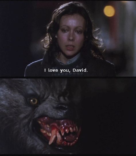 From American Werewolf in London, 1981.  1981 was a good year for Beauty and Beast films.  This groundbreaking horror blended humour and fairytale with incredible effects for the time.  AWIL absolutely went for the connection between beauty and the beast. Jenny Agutter, An American Werewolf In London, Werewolf In London, Primal Fear, American Werewolf In London, Spooky Movies, Film Genres, Werewolf Art, Famous Monsters