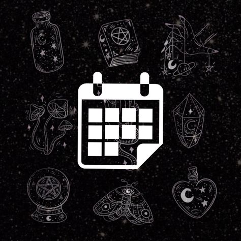 Witchy App Icons Iphone, Witchy App Icons, Dark Vintage Aesthetic, Astrology App, Iphone Customization, Tarot App, Ios Aesthetic, Calendar Icon, Phone Icons