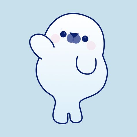 Seal Background, Cute Seals Drawing, Cute Seal Art, Cute Seal Drawing, Seal Drawing Cute, Seal Doodle, Cartoon Seal, Seal Illustration, Simple Seal Drawing