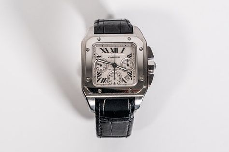 Cartier Santos 100 Xl, Cartier Santos 100, Cartier Santos, Square Watch, Sporty Look, North Yorkshire, Watch Collection, Cartier, Chronograph