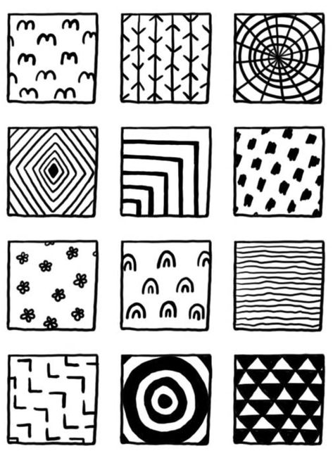 Patterns To Draw, Cool Designs To Draw, Modele Zentangle, Easy Patterns To Draw, Zen Doodle Patterns, Easy Patterns, Simple Designs To Draw, Easy Doodle Art, Pola Sulam