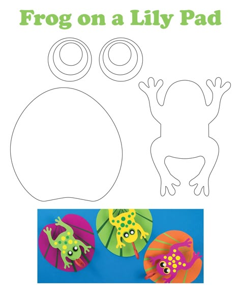 Printable Frog Crafts Printable Frog Template, Frog Pop Up Card, Reptile Preschool Crafts, Frog Craft For Preschool, Pond Animals Preschool Crafts, Princess And The Frog Crafts, Reptile Activities, Frog Crafts For Kids, Frog Crafts Preschool