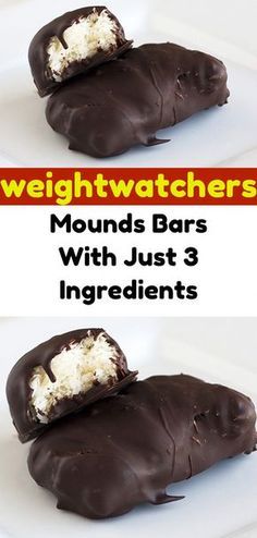 Mounds Bars Recipe, Bakesale Ideas, Mounds Bars, Mounds Bar, Weight Watchers Dessert, Weight Watcher Desserts, Easy Fudge, Ww Freestyle, 3 Ingredient Recipes