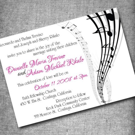 Music Invitations Music Themed Wedding Invitations, Music Themed Birthday Party, Music Themed Birthday, Wedding Processional Music, Musical Wedding, Orchestral Music, Invites Birthday, Banquet Ideas, Music Themed Parties