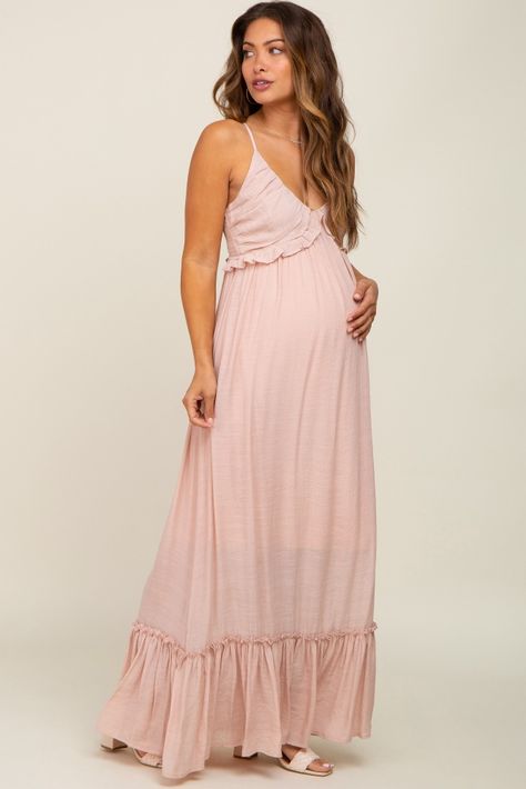 Maternity Boho Dresses – PinkBlush Pink Maternity Gown, Maternity Boho, Boho Maternity Dress, Pink Maternity Dress, Beautiful Maternity Dresses, Trendy Maternity Outfits, Boho Maternity, Pregnant Wedding Dress, Maternity Maxi Dress