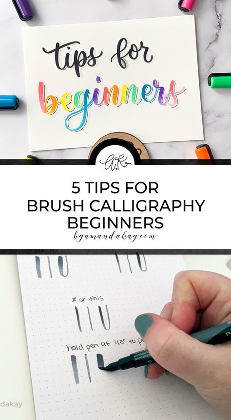 Here are 5 brush calligraphy tips for beginners that will help you master the art of hand lettering and modern calligraphy! Handlettering Tutorial Beginners, Brush Pen Calligraphy Alphabet Beginners, Calligraphy Tips For Beginners, Calligraphy Alphabet For Beginners, Lost Skills, Calligraphy For Kids, Calligraphic Fonts, Modern Caligraphy, Modern Calligraphy Alphabet