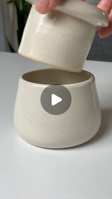 Beige Basement Pottery on Instagram: "Why do people love butter crocks to much? It’s because not only does it keep your butter tidy and contained, it also keeps it soft, spreadable, and prevents it from souring or yellowing. Win win win.
•
•
•
#ceramics #buttercrock #frenchbutterdish #potterylife #yxelocal #saskatoon #foryou" Beige Basement, Butter Crock, Why Do People, Pottery Ideas, Butter Dish, Earthenware, Basement, Stoneware, Butter