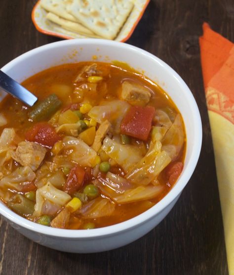 Pork Vegetable Soup - My Country Table Pork Vegetable Soup, Pork Soup Recipes, My Country Table, Vegetable Barley Soup, Pork Soup, Veg Soup, Pork Stew, Country Table, Eat Beef