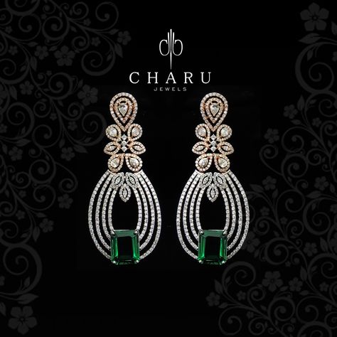 Go Green with #Diamond #jewelery , #designer #real #diamond #jewelery from #Charu #jewels Charu Jewels, Diamond Danglers, Diamond Earrings Studs Round, Diamond Pendant Sets, Diamond Jewelry Designs, Pearl Earrings Dangle, Classic Jewelry, Diamond Earrings Studs, Modern Jewelry