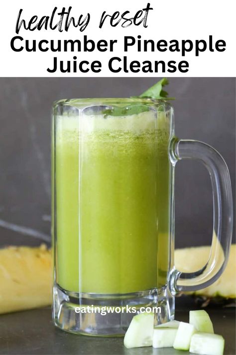 Does cucumber and pineapple juice cleanse the colon? If you’re feeling a bit backed up lately and you’re looking for natural ways to cleanse your colon you are in the right spot! Learn why cucumber and pineapple helps cleanse the colon. Cucumber Cleanse, Pineapple And Cucumber, Colon Cleanse Drinks, Cleansing Drink, Cleansing Drinks, Colon Cleanse Recipe, Cleaning Your Colon, Colon Detox, Cucumber Juice