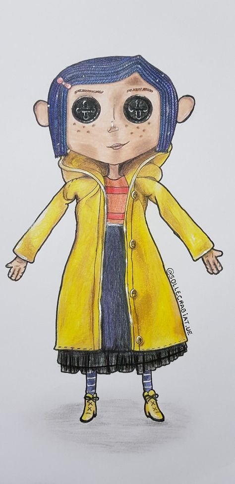 Coraline Art Drawings, Timburton Drawing, Coraline Doll Drawing, Coraline Drawing Easy, Coraline Drawing Sketch, Coraline Drawing, Coraline Art, Coraline Doll, Doll Drawing