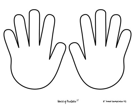 Hand Craft For Preschool, Left And Right Hands Printable, Left Hand Right Hand Printable, Left And Right Hand Printable, Printable Handprint Template, Hand Drawing Template, Hand Print Outline, Hands Template Free Printable, Hand Print Template Free Printable