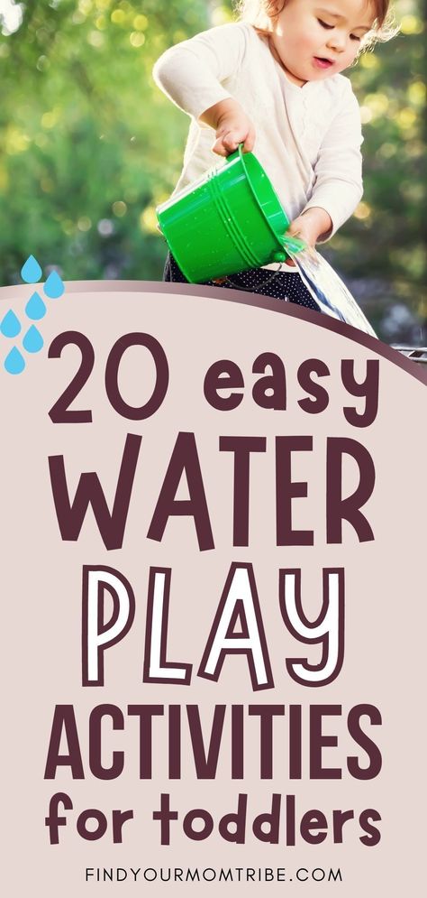 Toddler Water Play Ideas, Easy Water Play For Toddlers, Waterplay Ideas Preschool, Indoor Water Activities For Toddlers, Waterplay Toddler, Toddler Water Activities, Waterplay Ideas, Toddler Water Play, Water Play For Toddlers