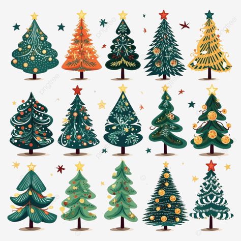 christmas tree in different styles vector set of stylized illustrations star poster ornate png Christmas Tree Vector Art, Christmas Tree Poster Design, Xmas Tree Illustration, Christmas Tree Drawing Aesthetic, Christmas Tree Illustration, Christmas Tree Poster, Star Poster, Christmas Tree Drawing, Book Clip Art