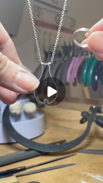 Wire & Wood Jewellery on Instagram: "If you were lucky enough to find a ring holder necklace under your tree this year, here’s a little reminder how it works. You can pop your rings on and off without having to remove the necklace! Magic! 💫 These sold out before Christmas but will be the first things on my bench next Thursday and back available to order from then. #silverjewellery #handmadejewellery #practicaljewellery #tactilejewellery #moissanite #moissanitenecklace #moissanitejewellery #handmadeisbetter #silvernecklace #jewellersreel #jewelleryreels #newreel #newreels #reelsvideo #magictrick #necklaceoftheday #ringholder #reelsforyou #ringholdernecklace #usefuljewellery" Ring Saver Necklace, Necklace Magic, Ring Holder Necklace, Moissanite Necklace, The Necklace, Wire Necklace, Wood Jewellery, Ring Holder, Ring Necklace