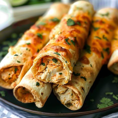 Baked Cream Cheese Chicken Taquitos Baked Shredded Chicken, Baked Cream Cheese Chicken, Cream Cheese Chicken Taquitos, Chicken Taquitos Recipe, Baked Cream Cheese, Taquitos Recipe, Mediterranean Spices, Chicken Taquitos, Cheese Chicken