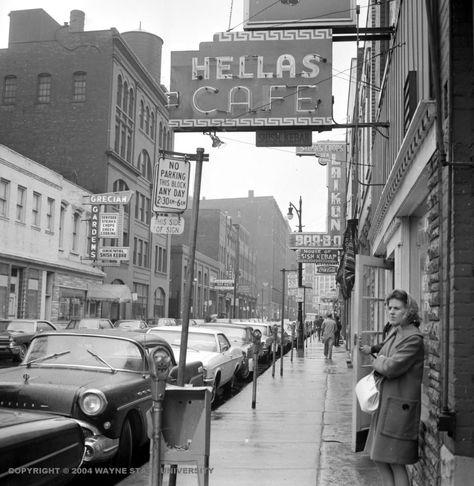 9 vintage photos of Detroit's Greektown from the 1960s and 70s Detroit Pictures, Detroit Neighborhoods, Historic Detroit, Detroit History, Michigan Girl, Michigan History, Vintage Detroit, Detroit City, Detroit Area