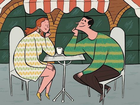 Cafe date Date Illustration, Cafe Date, Homemade Juice, Autumn Illustration, Couple Illustration, Coffee Date, Kids Books, Cartoon Character Design, Illustration Inspiration