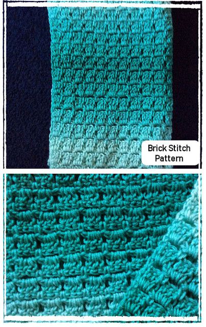 Heather's Crochet Designs: Brick style Crochet stitch pattern and Blanket Crochet Brick Pattern Blanket, Crochet Brick Stitch Free Pattern, Brick Stitch Crochet Pattern, Brick Stitch Crochet, Crochet Brick Stitch, Crochet Patterns Blankets, Crochet Blanket Stitches, New Crochet Patterns, Crochet Stitch Pattern