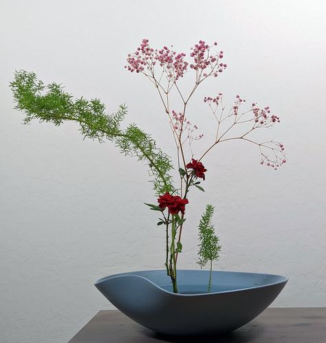 May 29, 2022 Kabuwake (Shoka Shimputai, divided) - Ikenobo Ikebana of Arizona Ikenobo Ikebana, Ikebana, Arizona, Divider, The Creator, Flowers