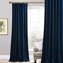 Blue Velvet Curtains, Sliding Door Curtains, Blue Blackout Curtains, High Ceiling Living Room, Drapes For Bedroom, Long Curtains, Thermal Curtains, Window Insulation, Velvet Curtains