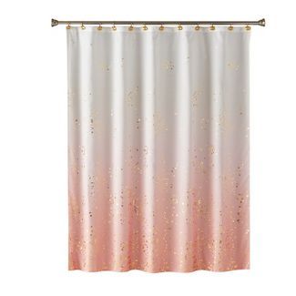 Shower Curtain : Shower Curtains : Target Blush And Gold Bathroom, Small Pink Bathroom Ideas, Granite House, Kids Bathroom Girls, Pastel Bathroom, Shower Curtain Pink, Ombre Shower Curtain, Girl Bathroom, Gold Shower Curtain