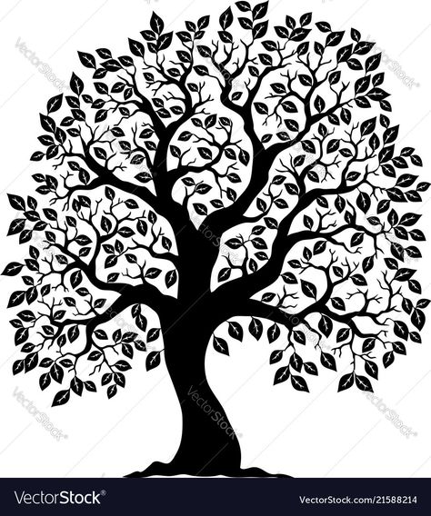 Family Tree Clipart, Tree Outline, Pyrography Patterns, Tree Tattoo Designs, Leaf Illustration, Tree Clipart, Vector Trees, Tree Images, Tree Silhouette