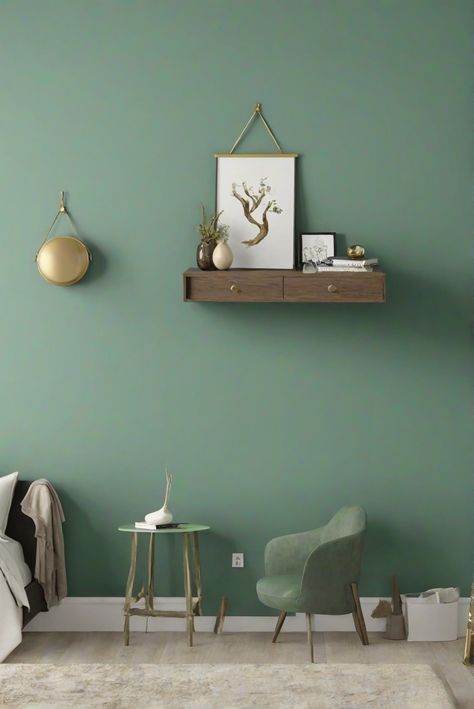 interior wall paint, home interior design, interior bedroom design, home paint colors Paint Guide, Green Painted Walls, Colorful Wall Decor, Feminine Bedroom, Neutral Furniture, Room Walls, Living Room Colors, Trendy Decor, Furniture Styles