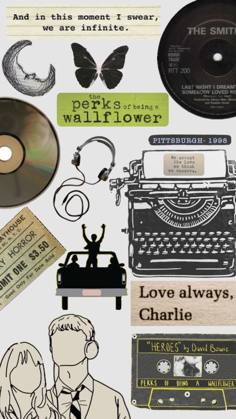 Perks of being a wallflower, collage, wallpaper Wallflower Wallpaper, Johnny Marr, The Perks Of Being, Rough Trade, Collage Wallpaper, Diy Iphone Case, Perks Of Being A Wallflower, Pretty Wallpaper Iphone, Love Always