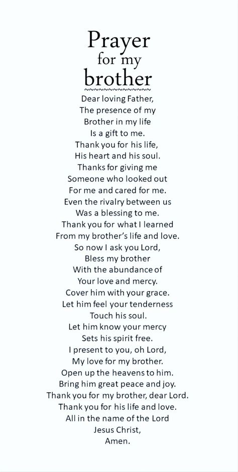 Prayer For Brother, Brother Prayers, Journaling Prayers, Prayers For Brother, Prayer For My Brother, Prayers For Family, Prayer For My Family, Prayer For Guidance, Deliverance Prayers