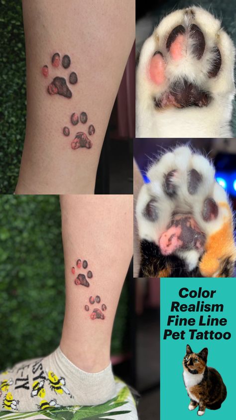 Sharing my tattoo for others to gather their inspiration pictures for their own pet paw print tattoos. Pet Paw Print Tattoo, Paw Print Tattoos, Pawprint Tattoo, Paw Tattoo, Pet Paw Print, Tatuaje A Color, Tattoo Portfolio, My Tattoo, Dark Paradise