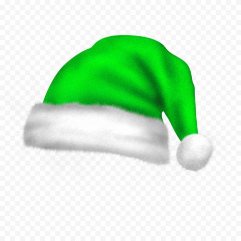 Santa Hat Png, Original Background, Hat Png, Green Santa, Christmas Santa Claus, No Background, Green Christmas, Christmas Santa, Santa Hat