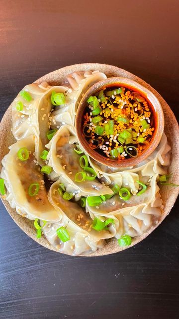 Dumpling Folding, Crispy Chilli Oil, Mushroom Dumplings, Chestnut Mushrooms, Chilli Oil, Fried Dumplings, Shiitake Mushrooms, Chili Oil, Shiitake Mushroom