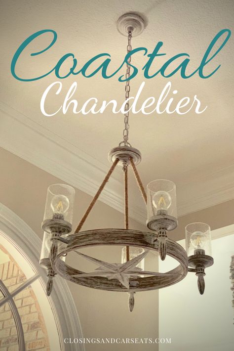 Nautical Hanging Light, Southern Coastal Dining Room, Coastal Lighting Chandeliers, Beach House Dining Room Lighting, Coastal Chandelier Kitchen, Coastal Chandeliers Light Fixtures, Coastal Chandelier Foyer, Coastal Foyer Lighting, Coastal Farmhouse Chandelier