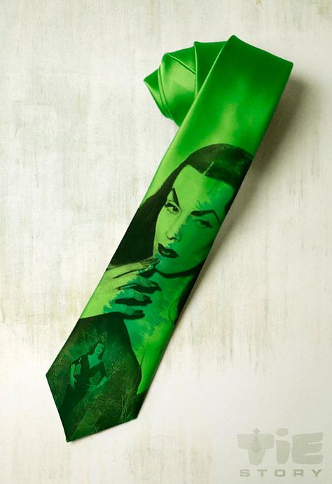 The Vampira Horror Queen, Ed Wood, Slim Tie, Classic Horror Movies, Mens Tie, Gothic Horror, Psychobilly, Cool Ties, Halloween Wedding